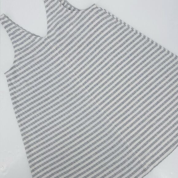 American Eagle Easy Rib Swing Mini Dress Sleeveless Gray Stripes NWT Womens XL - Picture 5 of 9